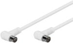Goobay Cablu COAXIAL TV antena 3.5m cotit 90 grade mama-tata 75 ohm clasa A 85DB Dublu ecranat CCS alb 67355 Goobay (67355)