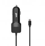 Well Alimentator USB bricheta auto cu cablu micro USB 2 iesiri 2.4A negru Well (PSUP-USB-CM224BK-WL)
