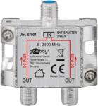 Goobay Splitter SAT 2 iesiri pentru dispozitive prin satelit 5-2400MHz Goobay 67001 (67001)