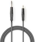 Nedis Cablu audio stereo Jack 6.35 mm Tata - 3.5 mm Tata 1.5m gri Nedis (COTH23205GY15)