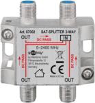 Goobay Splitter SAT 3 iesiri pentru dispozitive prin satelit 5-2400MHz Goobay 67002 (67002) - habo