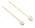 Well Cablu telefon mufat RJ11 (6P4C) 7/0.10 CCS alb 3m Well (TEL-0012-3WE-WL)