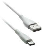 Cento Cablu USB Type C - USB 1m 3A silicon alb CENTO C101 (CENTO-C101-TYPEC-WH) - habo