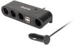 Peiying Splitter 12V-24V bricheta auto x4 60W CU USB 2A si cablu PEIYING PY-CHR0011 (PY-CHR0011) - habo