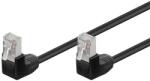 Goobay Cablu Patch CAT5e 2x RJ45 90 FTP 0.25m negru pentru Conectare retea /Protectie la Interferente 96076 Goobay (96076)