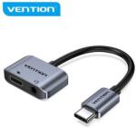 Vention Cablu adaptor convertor USB C la Jack 3.5 mm mama casca/microfon +USB C mama incarcare 10cm OMTP/CTIA standards BGSHA VENTION (BGSHA)