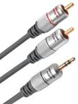 Prolink Cablu audio stereo Jack 3.5 mm - 2x RCA 5m ecranat negru PROLINK TCV3420-5.0 (TCV3420-5.0) - habo