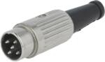 DELTRON Mufa DIN tata 5 pini drept pe cablu cu lipire 34V DELTRON 610-0520 (610-0520)