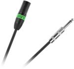 BST Cablu XLR 3 pini tata - JACK 6.35 mm MONO tata 3m negru BST PRO (XLRM-JACKM-3) - habo
