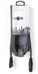 Nedis Cablu audio stereo XLR 3-Pini mama - 2x RCA tata 3m gri NEDIS (COTH15220GY30)