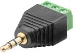 Goobay Adaptor bloc terminal cu 3 pini tip regleta cu surub la Jack 3.5 mm tata 3 pini stereo Goobay 76745 (76745) - habo