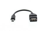 Well Cablu adaptor OTG USB mama - mini USB tata cablu 8cm Well (ADAPT-USBF/MUSB/OTG-0.15BK-WL) - habo