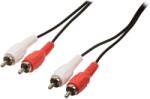 Valueline Cablu audio stereo RCA 2 x RCA tata - 2x RCA tata 2m negru VALUELINE (VLAB24200B20) - habo