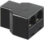Goobay Adaptor RJ11 mama la 2x RJ11 mama negru Goobay (50597)