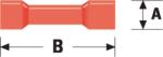 Valueline Papuc electric izolat tip pin diametru interior 4mm exterior 24.5mm recomandat ptr cablu cu sectiunea 0.5-1.5mm rosu Valueline (ST-031)