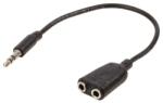 Valueline Splitter audio stereo 3.5 mm tata - 2x 3.5 mm mama 0.2m Valueline (VLAP22100B02)