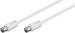 Goobay Cablu COAXIAL TV antena 1.5m tata-tata 75 ohm 70DB Dublu ecranat CCS alb 68145 Goobay (68145)