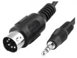 BQ CABLE Cablu DIN 5pini mufa tata la Jack 3.5 mm mufa tata 1.5m negru BQ CABLE (CABLE-441/1.5)