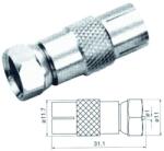 Cabletech Adaptor mufa tv mama la F tata din cupru Cabletech (ZLA0603)
