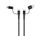 Well Cablu de date si incarcare 4in1 1m 3A Well USB negru (CABLE-USBC/USBC/U-1GY02-WL)