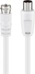 Goobay Cablu conexiune antena /SAT 5m F tata - Coaxial tata alb Goobay (11728)