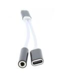 Well Adaptor USB Type C tata - jack 3.5 mm mama si USB Type C mama 13cm Well (ADAPT-USBC-3.5mm/USBC-02BK-WL) - habo