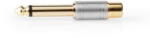 Nedis Adaptor audio MONO JACK 6.35 mm tata - RCA mama gri Nedis (CAGC23935ME) - habo