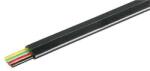 Well Cablu telefon plat 4 fire negru CCS Well pret 1m (TEL-C4100F/BK-CCS-WL)