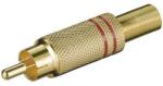 Goobay RCA mufa RCA tata metal aurit inel rosu Goobay (11280) - habo