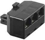 Goobay Adaptor RJ11 tata la 3x RJ11 mama negru Goobay (68590)