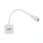Well Cablu adaptor HDMI tata la VGA mama Well alb (ADAPT-HDMIM/VGAF-0.2WE-WL) - habo