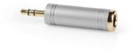 Nedis Adaptor Stereo JACK 3.5 mm tata - 6.35 mm mama metal NEDIS (CAGC22935ME)
