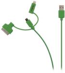 Valueline Cablu alimentare si sincronizare verde USB 2.0 - micro USB +adaptor lightning +Apple Dock 30pini 1m cupru Valueline (VLMP39410G1.00)