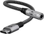 Goobay Cablu adaptor USB-C la mufa Jack 3.5 mm mama 15cm textil Goobay 74056 (74056) - habo