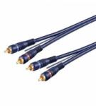 Goobay Cablu 2x RCA la 2x RCA cu remote 5m OFC dublu ecranat Goobay (50175) - habo
