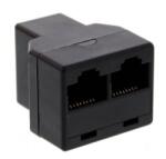 Well Adaptor telefonic 1x RJ11 6P4C mama - 2x RJ11 6P4C mama negru Well (TEL-0036-BK-WL)