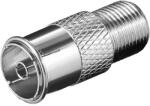 Goobay Mufa adaptor cablu coaxial mama TV - F mama din cupru Goobay (67320)