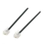 Well Cablu telefon mufat RJ11 (6P4C) 7/0.10 CCS negru 3m Well (TEL-0012-3BK-WL)