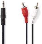 Nedis Cablu Jack 3.5 mm la 2x RCA 1.5m tata-tata negru NEDIS (CAGB22200BK15)