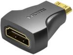 Vention Adaptor HDMI soclu - mini HDMI mufa neagra 4K 30Hz VENTION AISB0-DE (AISB0-DE)