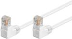 Goobay Cablu Patch CAT5e 2x RJ45 90 UTP 0.5m alb pentru Conectare retea 96069 Goobay (96069)