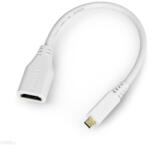 Raspberry Pi Cablu adaptor HDMI mama - micro HDMI tata 0.235m alb RASPBERRY 789RP-19040302 (789RP-19040302)