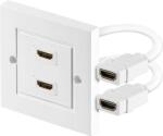 Goobay Priza de perete 2x HDMI ecranat alb Goobay (51723)