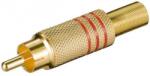 Goobay Mufa RCA tata metal inel rosu cablu 7mm Goobay (11616) - habo