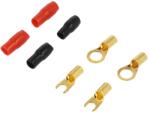 4CarMedia Set 4 papuci terminal 8GA 5mm izolati rosu si negru tip furca si inel pentru sertizare 4CarMedia TERMINAL-SET-8GA (TERMINAL-SET-8GA)