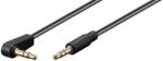Goobay Cablu audio Jack 3.5 mm - 3.5 mm 90 grade contacte aurite 0.5m Goobay (67782) - habo