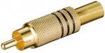 Goobay Mufa RCA tata metal inel negru cablu 7mm Goobay (11617) - habo