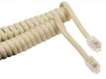 Well Cablu receptor spiralat 4m RJ9 (4P4C) 7/0.10 CCS alb Well (TEL-0017-4WE-WL)