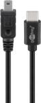 Goobay Cablu USB 2.0 USB type C tata la Mini USB tata 0.5m Cupru 0.48Gbit/s negru 67989 Goobay (67989) - habo
