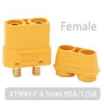 AMASS Mufa alimentare DC XT90 mama PIN 2 pe cablu lipite 40A 500V AMASS (XT90H-F) - habo